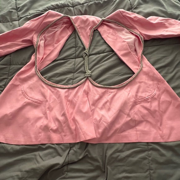 Pink Backless Blazer - Picture 2 of 2